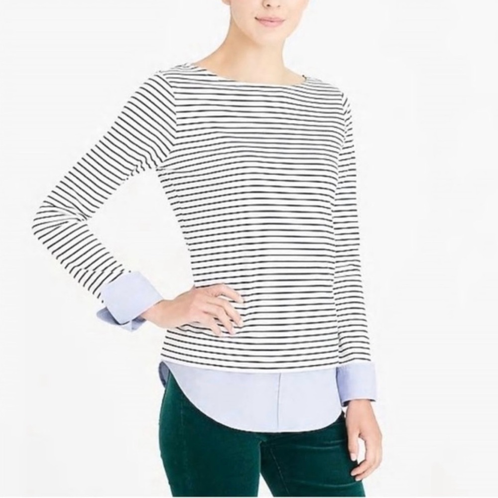 Classic Striped Black and White‎ Blouse